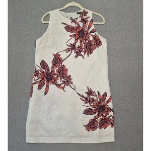 Tommy Bahama Women's Sleevless Lavatera Leis Linen Floral Print Dress Medium